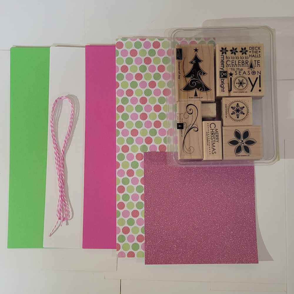 Stampin’ Up! “Season of Joy” Retired Wood‑Mount Stamp Set + Holiday Craft Bundle